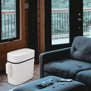 Классификация мусора в современном мусорном пространстве с помощью контейнера для отходов с крышкой 14L