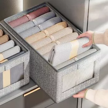 Классификация Ящик для хранения с окном Визуальное хранение одежды для брюк Артефактная одежда Ящик для хранения брюк Органайзер для одежды с выдвижными ящиками