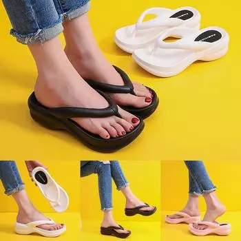 Классные тапочки, домашние легкие домашние тапочки для ванной комнаты на мягкой подошве, женские тапочки на платформе 39 белый