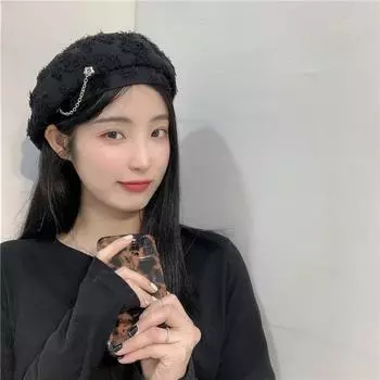 Классный милый женский групповой стиль ~ ранняя весна новый женский берет японская сетка цепочка темперамент элегантная модная шляпа художника average size (55-57cm)