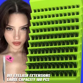 Кластерные ресницы, объемные натуральные сегментированные ресницы, пучки DIY, отдельные ресницы, наращивание ресниц, комплект