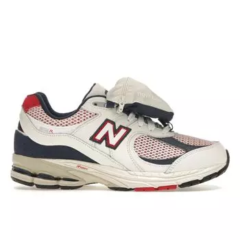 Клатч New Balance 2002R - Темно-красные кроссовки унисекс White Sea-Salt Team-Red M2002RVE 44