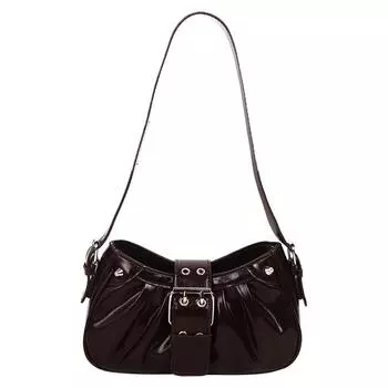 Клатч-сумка для женщин с пряжкой, сумка-хобо из искусственной кожи, клатч-кошелек для работы и путешествий чёрный