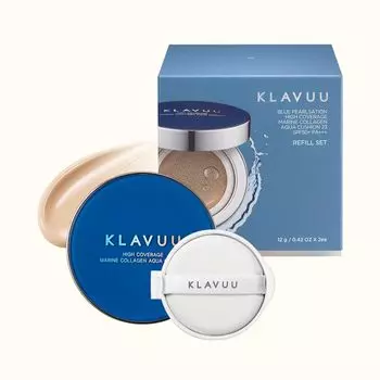 KLAVUU Marine Collagen Aqua Cushion Medium Beige Refill Set [Official KLAVUU] #23 [Item]