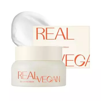 KLAVUU Real Vegan Collagen Cream - 50мл, Увлажняющий, KBeauty, Корейская косметика, пробник