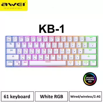 Клавиатура AWEI KB-1с 61 клавишей и RGB подсветкой