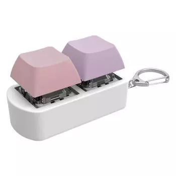 Клавиатура Fidget Toy Fidget Clicker Key Switch Keychain Shaft Tester(Розовый фиолетовый)