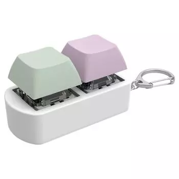 Клавиатура Fidget Toy Fidget Clicker Key Switch Keychain Shaft Tester(ЗеленыйФиолетовый)