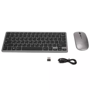 Клавиатура и мышь Combo 2.4GHZ Беспроводная перезаряжаемая батарея Регулируемый DPI Эргономичная беспроводная