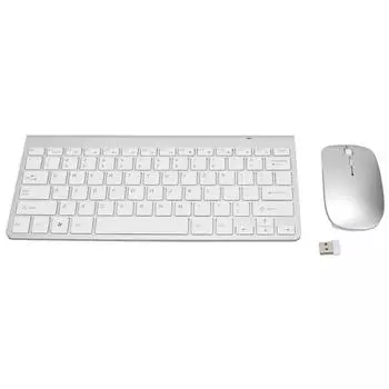 Клавиатура и мышь Combo Беспроводная Чувствительная Бесшумная Регулируемая DPI Эргономичный Дизайн USB-приемник