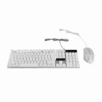 Клавиатура и мышь в комплекте 104 клавиши RGB подсветка USB проводное подключение клавиатура мышь комплект для дома