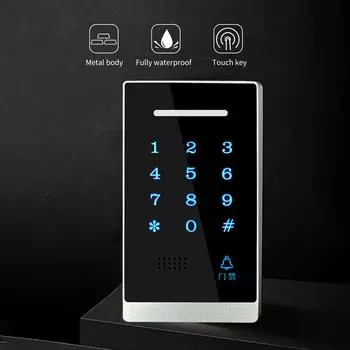 Клавиатура контроля доступа большой емкости, водонепроницаемая, безопасная подсветка, клавиатура контроля доступа к двери, клавиатура с паролем для дома, квартиры чёрный