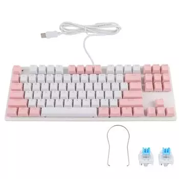 Клавиатура механическая игровая 87 клавиш смешанная световая компьютерные принадлежности для настольного ноутбука 919 стиль 2 разноцветный
