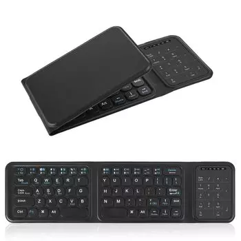 Клавиатура MoSpace, складная беспроводная клавиатура Bluetooth для iPad, смартфон с сенсорной панелью, совместимый с беспроводным подключением, компактный, легкий, ультратонкий iPad Mini