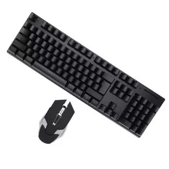 Клавиатура мышь 104 клавиши беспроводная зарядка 2.4G RGB люминесценция компьютерные принадлежности для офисных игр
