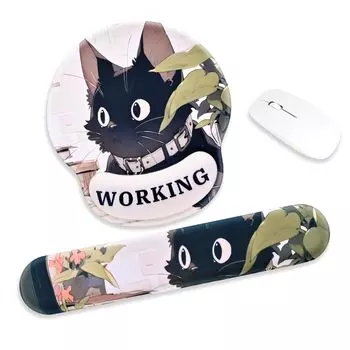 Клавиатура Newseego для запястья, симпатичная интегрированная мышь, 2-компонентная, для рук и ладоней, память, компьютерная рука, уменьшающая нагрузку на запястье, подушка, коврик, набор, подставка,