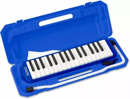 Клавиатура RiZKiZ Губная гармошка с 32 клавишами Может использоваться для стола, стоя с местом для наклейки имени [Синий] класс, игра, выступление,