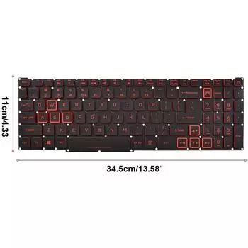 Клавиатура с красной подсветкой для Acer Nitro 5 AN515-43 AN515-54 AN517-51 AN517-52 Клавиатура США