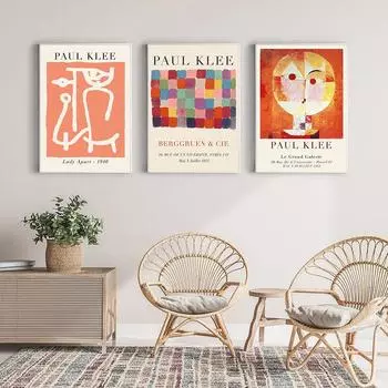 Klee выставка музей плакаты и принт современный минималистский холст живопись абстрактные настенные художественные картины для гостиной домашний декор 21*30cm