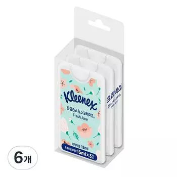 Kleenex safe hand disinfection spray liquid, 15ml, 6 units