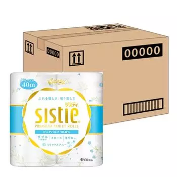 Kleenex Sisti 40 м Double 4 Rolls Relax Blue x 10 упаковок [Распродажа коробок] синий