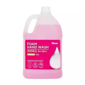 KLEENEX Увлажняющее пенное мыло Зеленый цветочный аромат 4 л Большая емкость Сменная жидкость для мытья рук
