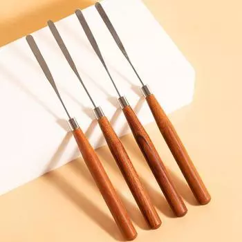 Клеевой стержень для перемешивания, деревянная ручка, нержавеющая, многоразовая, легко чистящаяся, удобная, разные цвета, нержавеющая сталь