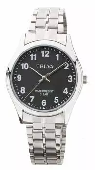 [Klefa] Analog Waterproof Metal Band Watch TE-AM148-BKS Men s Silver