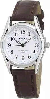 [Klefa] Analog Women s Watch Waterproof Leather Strap Brown TE-AL009-WTS