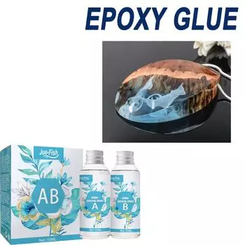 Клей AB, супер прозрачный кристаллический клей-капля, твердый клей для формы «сделай сам», образец клея из эпоксидной смолы, быстросохнущий твердый клей