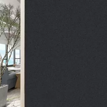 Клей Blackout Статическая черная затемняющая наклейка для окон Оконная пленка Тонировка окон Черная оконная крышка 45x200cm