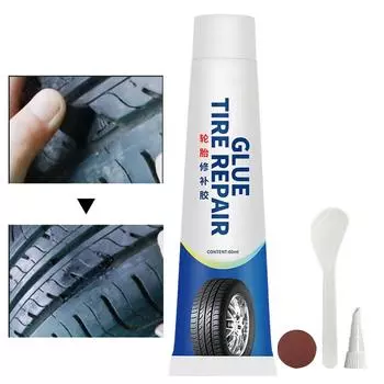 Клей для боковин автомобильных шин 2,02 унции Водонепроницаемый клей для заплаток и герметик для автомобильных отверстий Ударопрочный клей для ремонта шин