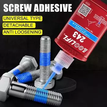 Клей для фиксации резьбы 243 Клей для затягивания винтов Предотвращает ослабление ржавчины Уплотнение Температурная устойчивость Анаэробный 10ml