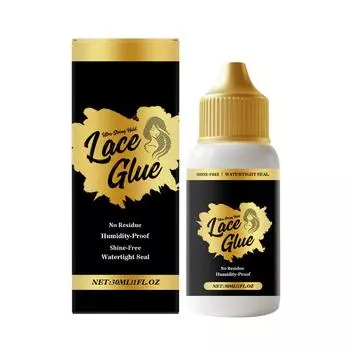 Клей для кружевного парика прочный, и накладка парика нелегко неожиданно отклеивается.. Клей для кружевной сетки для волос, 30 мл One Size белый