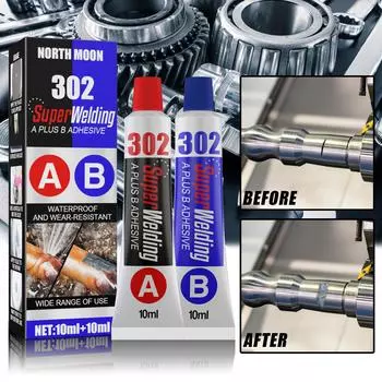 Клей для литья AB. Средство для ремонта металла. Скорость заполнения. Сухой ремонтный клей. Ремонт трещин и закупорка. Сварочный клей.