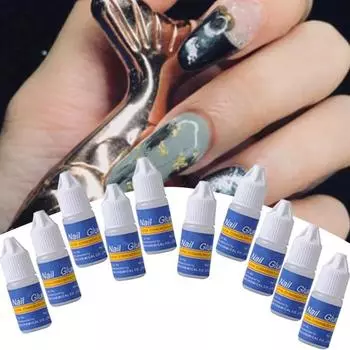Клей для ногтей, 10 шт., липкий универсальный клей, долговечный клей для ногтей, клей для накладных ногтей