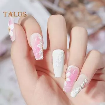 Клей для ногтей Полная зернистость Дизайн ногтей Легкий практичный трехмерный лак для ногтей Поставка из магазина маникюра белый