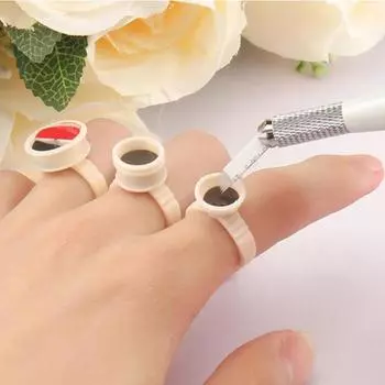 Клей для прививки ресниц Мягкая силиконовая чашка-кольцо 1.3cm