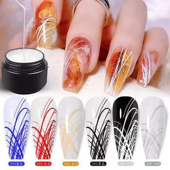 Клей для проволоки для дизайна ногтей Эластичный рисунок Лак для ногтей Паучья клей Креативная живопись Фототерапия Цветочный клей DIY