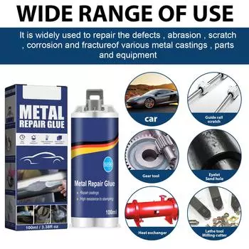 Клей для ремонта металла, клей для ремонта литья, термостойкий жидкий металлический сварочный наполнитель для дефектов литья металла A