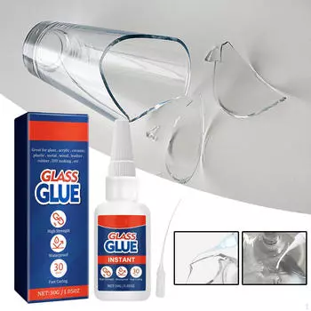 Клей для ремонта стекла. Практичный, многофункциональный, водонепроницаемый, быстросохнущий, прочный, для резины, металла.