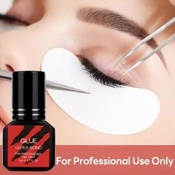 Клей для ресниц для наращивания ресниц 1-2 секунды быстросохнущий клей для ресниц 6 недель удержания максимальная адгезия для полуперманентного наращивания, 5 мл One Size белый