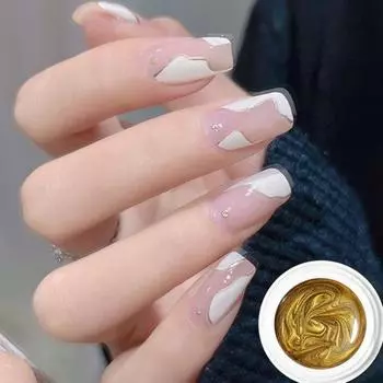 Клей для рисования ногтей, быстросохнущий, потрясающий визуальный эффект, привлекательный 3D блестящий окрашенный гель-лайнер для ногтей, лак для дизайна ногтей, принадлежности для ногтей A