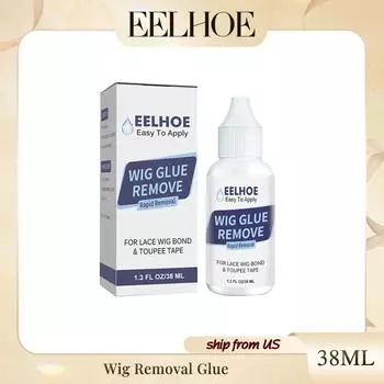 Клей для снятия парика Клей для быстрого снятия кожи Невидимая жидкость для удаления волос Блокировка волос Мягкий и не раздражающий клей для снятия парика 38ml Boxed