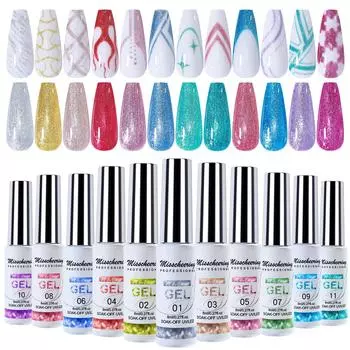 Клей для вытягивания металлической проволоки для нейл-арта, клей для зеркального блеска, клей для вытягивания проволоки для нейл-арта, клей для рисования, набор платиновых клеев