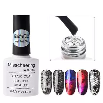 Клей-фольга для ногтей, 8 мл, стикер «Звездное небо», переносной экологический клей для ногтей с растениями, УФ-гель-лак, аксессуары для маникюра