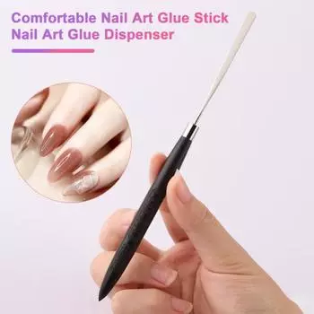 Клей-карандаш для дизайна ногтей, зона смешивания из нержавеющей стали, легко чистящаяся, экологически чистая ручка из сандалового дерева, женские аксессуары A