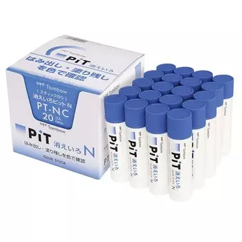 Клей-карандаш Tombow Pencil Disappearing PiT N размер 20 штук (цвет исчезает) (22g) ПТ-НК-20П