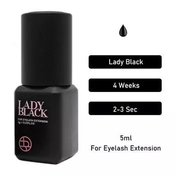 Клей Lady Black для наращивания ресниц, клей 2-3 секунды