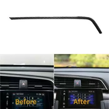 Клейкая центральная длинная наклейка на вентиляционное отверстие для Honda Civic 2016-2019